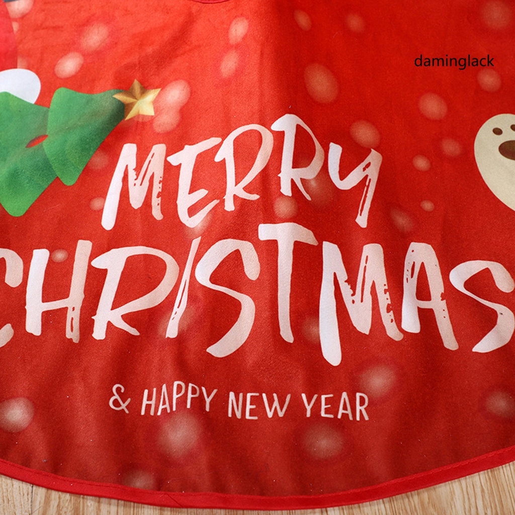 Tấm lót cây thông noel hình tròn bằng vải flannel