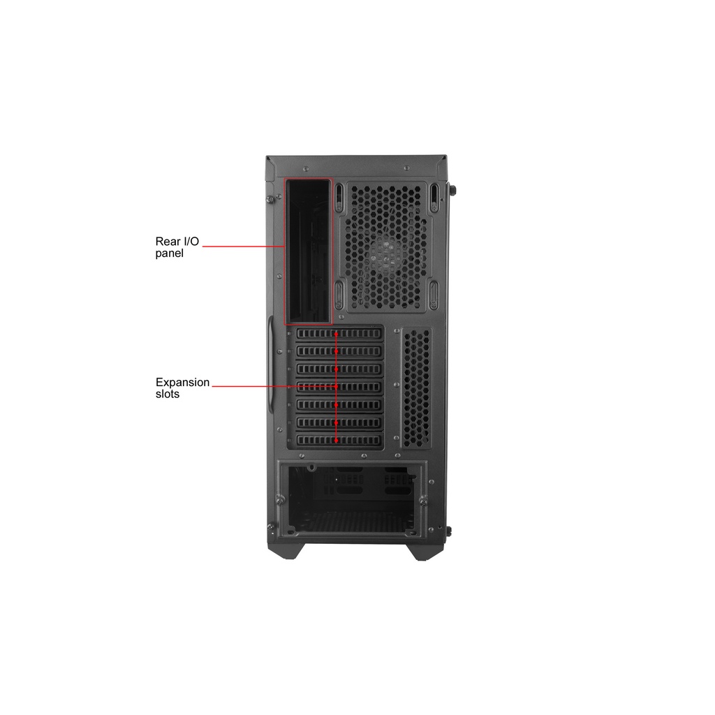 Vỏ Case Cooler Master MasterBox MB600L Red/Blue