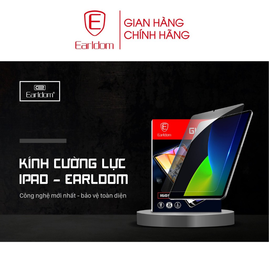 Kính cường lực Tab SS độ cứng 9H góc nhìn rộng phân tán ánh sáng đều có chống xước Earldom - chính hãng