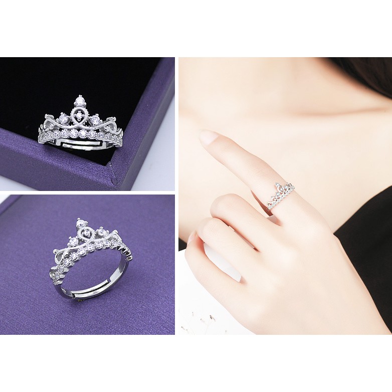 Xả hàng nhẫn vương miện BẠC 925