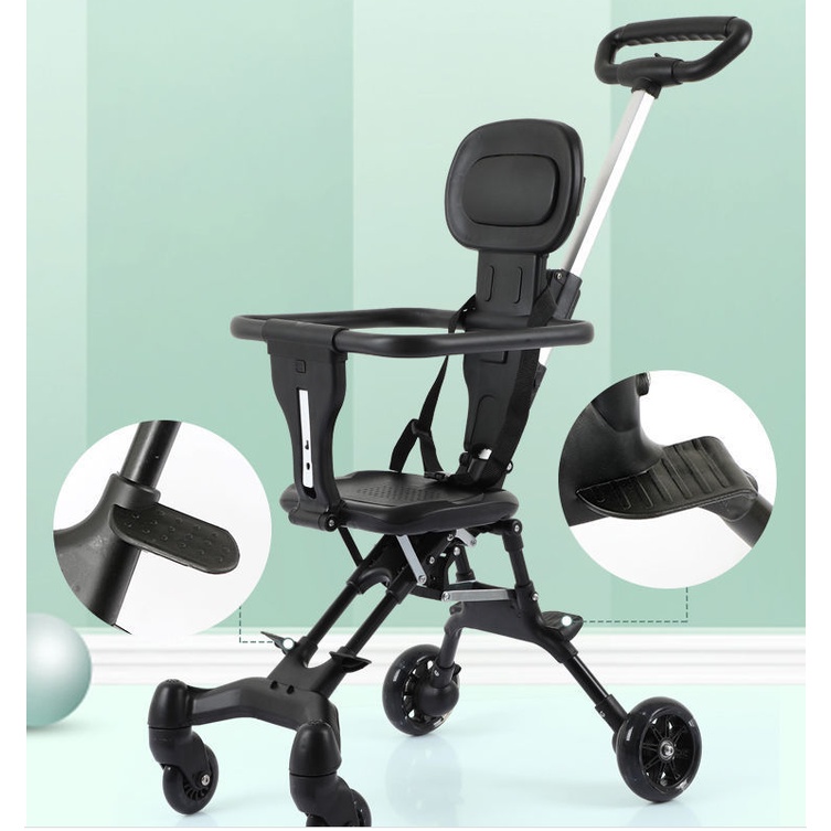 Xe đẩy gấp gọn đảo chiều đi du lịch siêu gọn nhẹ tiện dụng cho bé AD169