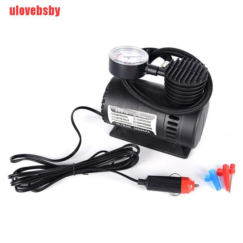 [ulovebsby]300PSI 12V Portable Mini Air Compressor Auto Car ElectricTire Air Inflator Pump