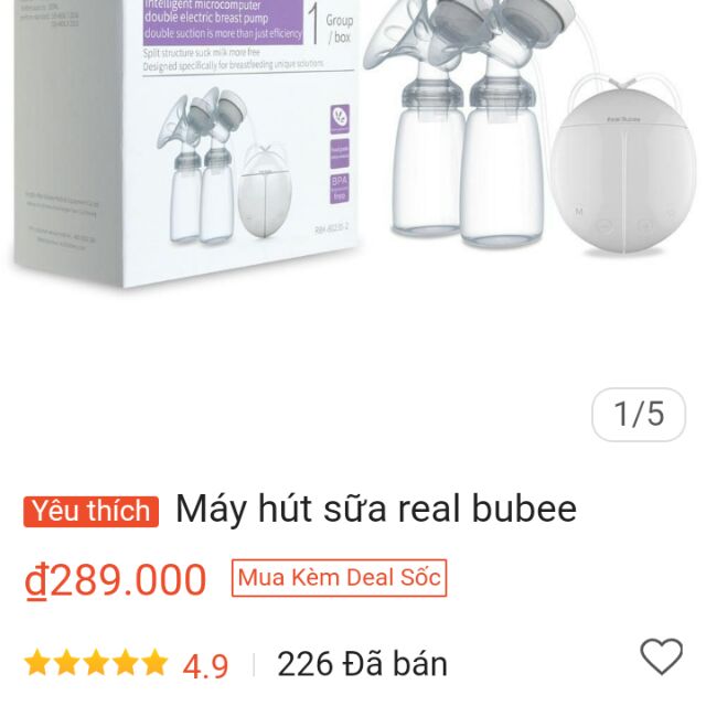 Sỉ máy hút sữa real bubee