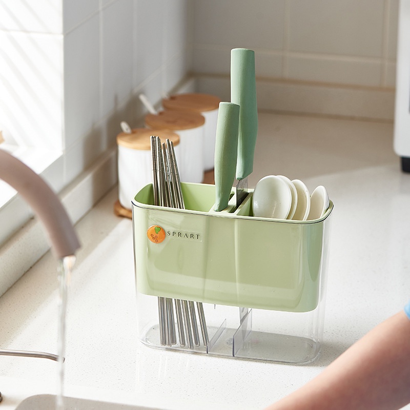 Giá Đỡ Đũa Muỗng Bằng Nhựa Tiện Dụng Cho Nhà Bếp