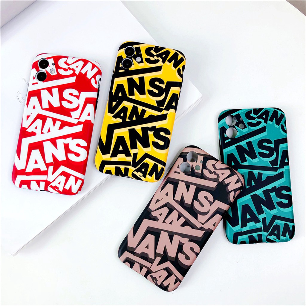 Soft Plastic Phone Cases Cute Couple cartoon Tide brand VANS Case suitable for iPhone11 PRO MAX 7/8plus SE2020 X/XS XR XSMAX