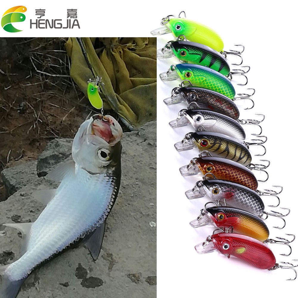 Mồi câu cá chuyên nghiệp hình cá giả 3D kích thước 5cm/7g