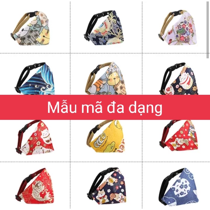[Hỏa tốc] Yếm đeo cổ cho mèo phong cách Nhật - Họa tiết mèo thần tài siêu yêu