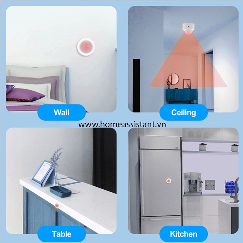 Cảm Biến Chuyển Động Hồng Ngoại Zigbee Tuya ZER02  Zigbee2MQTT ZHA Hass