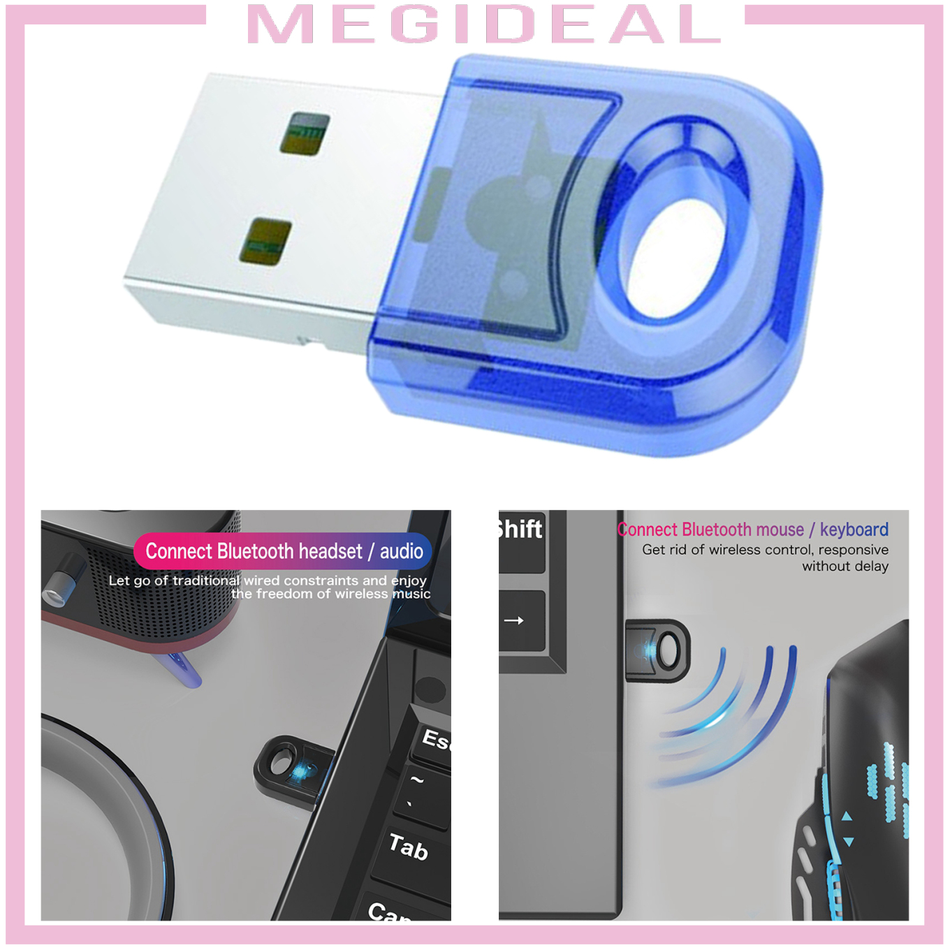 Bộ Chuyển Đổi Bluetooth Usb 5.0 Cho Windows 10 / 8 / 7 - Pc Sang Bluetooth | BigBuy360 - bigbuy360.vn