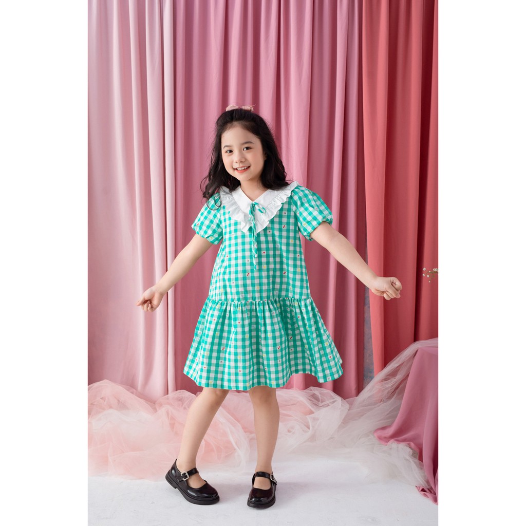 [LITTLE PINK] RANIA DRESS - Váy đuôi cá phối trắng bé gái