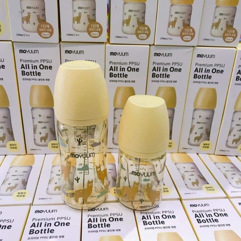 Bình sữa Moyuum Lạc Đà, Moyuum Vàng, Moyuum Llama edition 170ml- 270ml