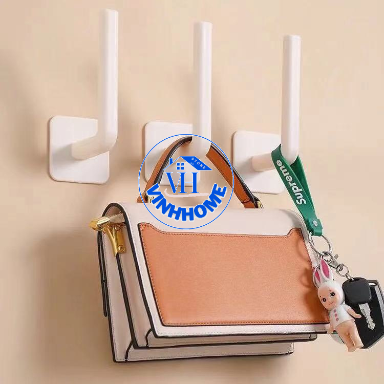 Móc dán tường chữ L treo móc vật dụng gia đình đa năng