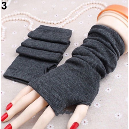 Găng tay len đan ngón trần thời trang nữ, giữ ấm, bảo vệ tay