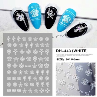 Miếng dán móng tay 3D sticker nail họa tiết chữ thập
