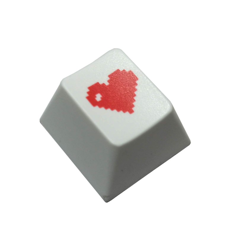 Set 4 nút bàn phím bằng pbt họa tiết hình trái tim màu đỏ