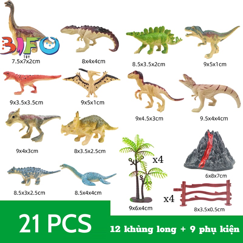 Bộ đồ chơi mô hình khủng long hàng loại đẹp đồ chơi an toàn thú vị cho bé