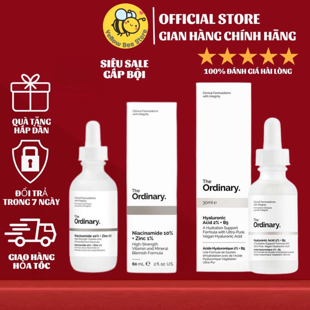 Serum The Ordinary Hyaluronic Acid 2% ngừa mụn, trắng da 30ml