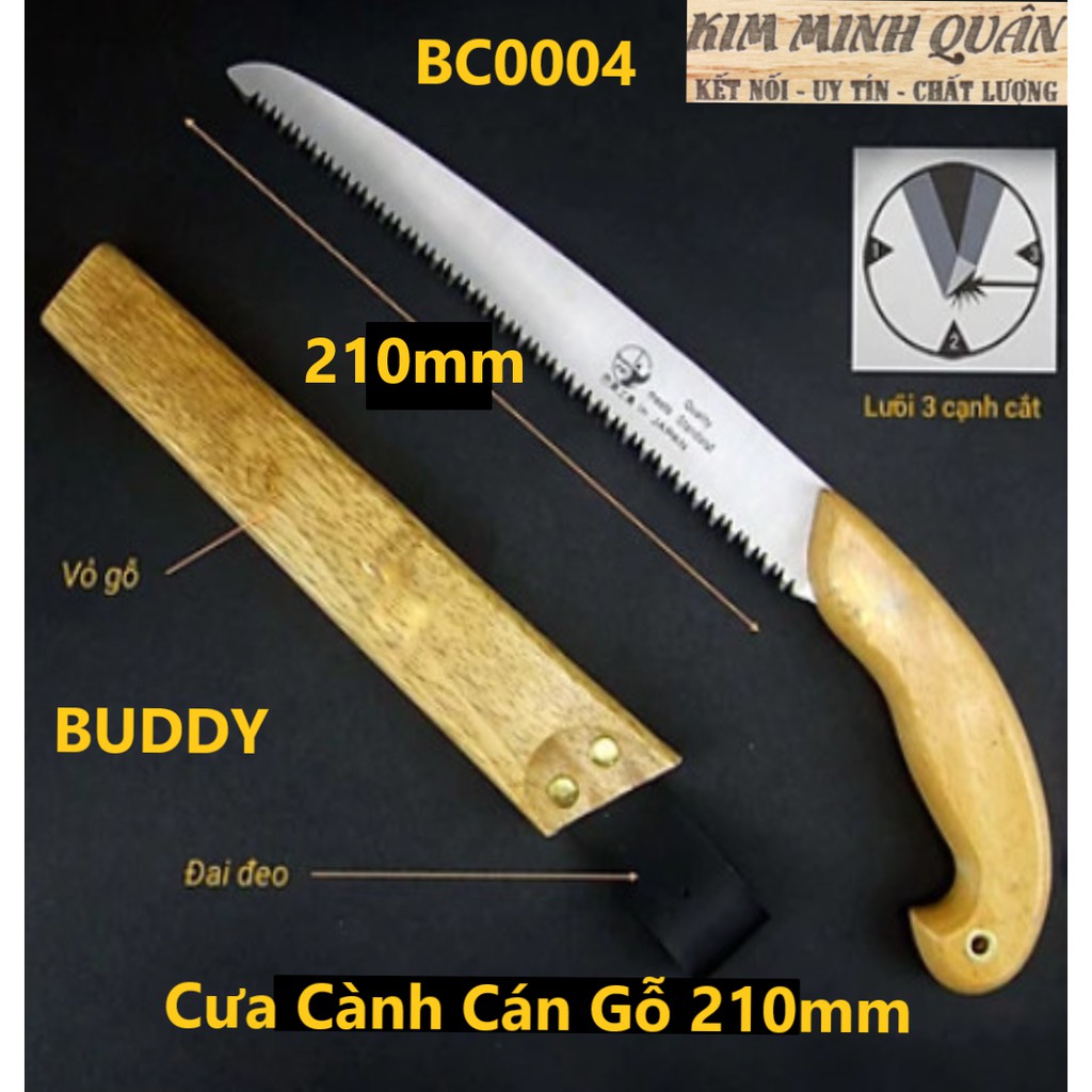 Cưa Gỗ Cầm Tay Cán Gỗ Cao Cấp 210mm BC0004 BUDDY