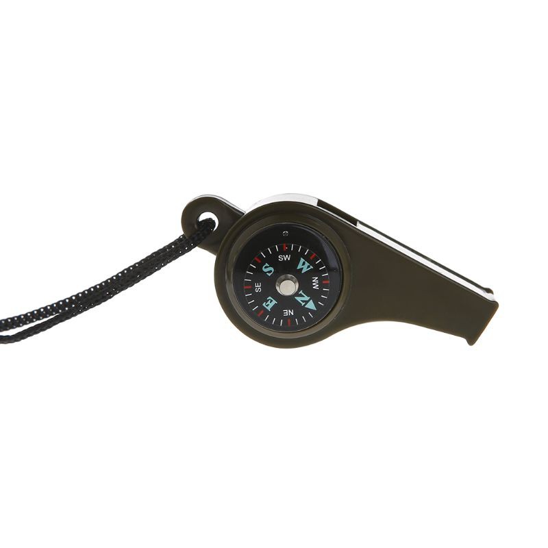 Mojito  3 in1 Outdoor Camping Hiking Emergency Survival Gear Whistle Compass Thermometer