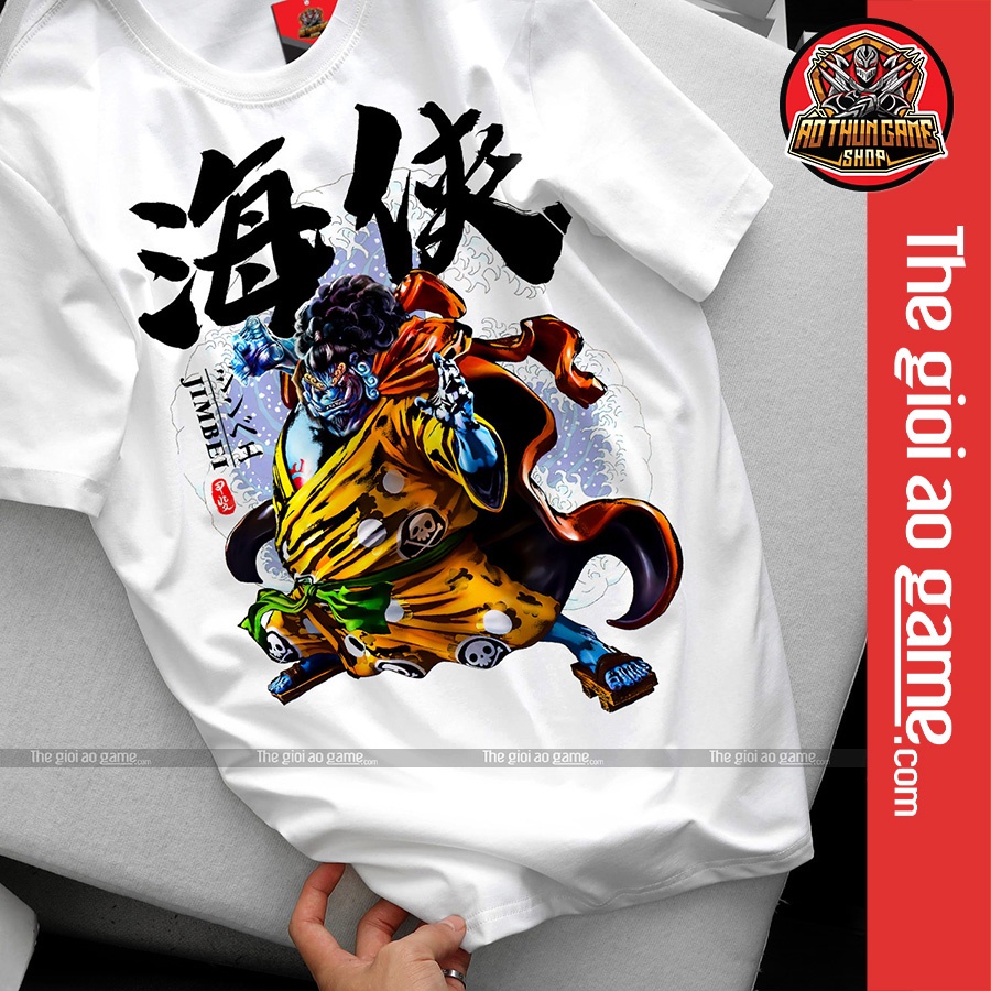 Áo one piece jinbe T01 nam nữ Áo thun one piece luffy trắng đen form rộng unisex cotton co giãn thoáng mát TGAG