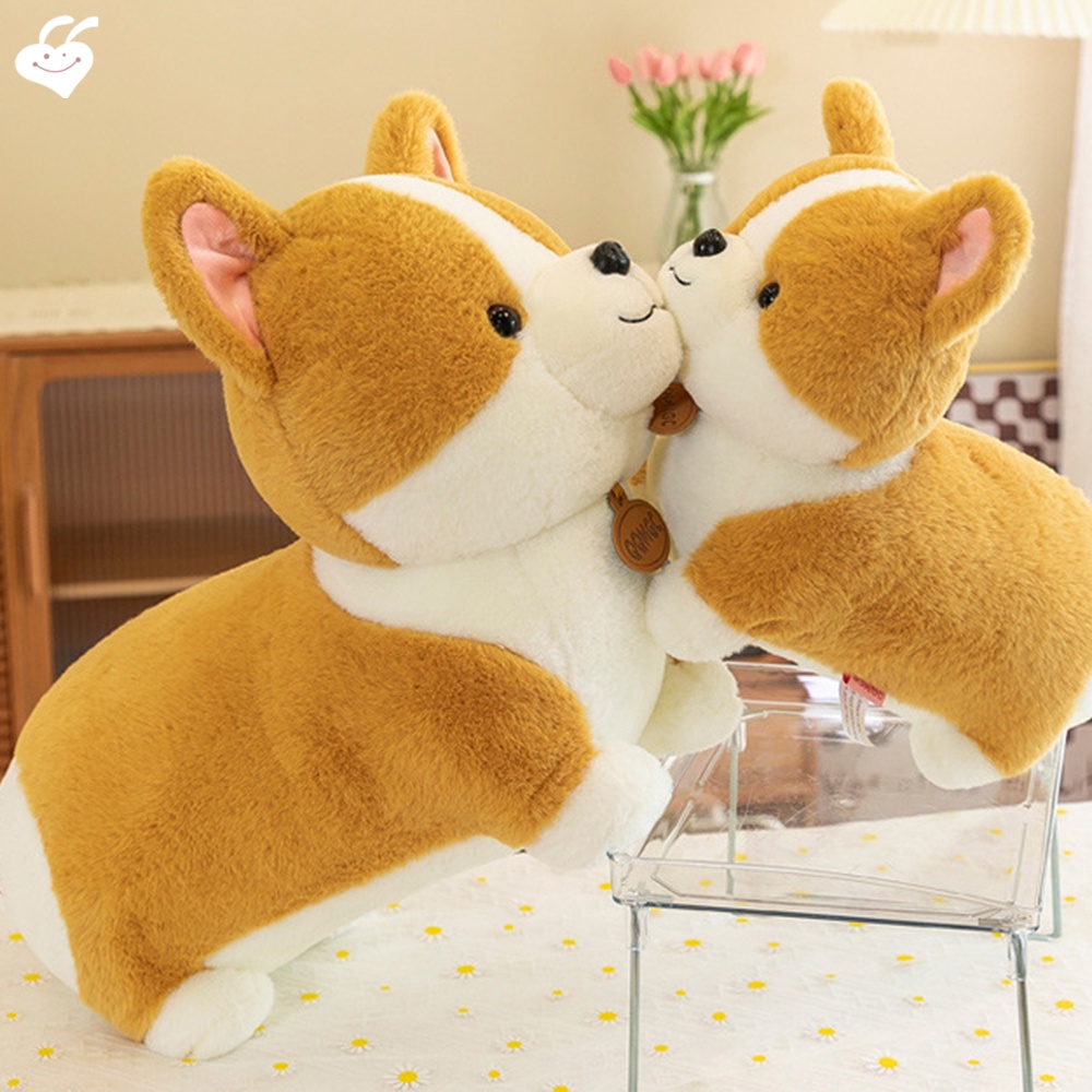 Chó Corgi Nhồi Bông Mềm Mại Dễ Thương Dùng Làm Quà Tặng