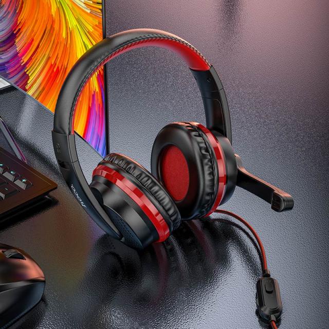 Tai Nghe Chụp Tai Gaming HOCO W103, Tai Phone Chơi Game Liên Quân Pubg Có Micro Tăng Giảm Âm Lượng Chống Ồn