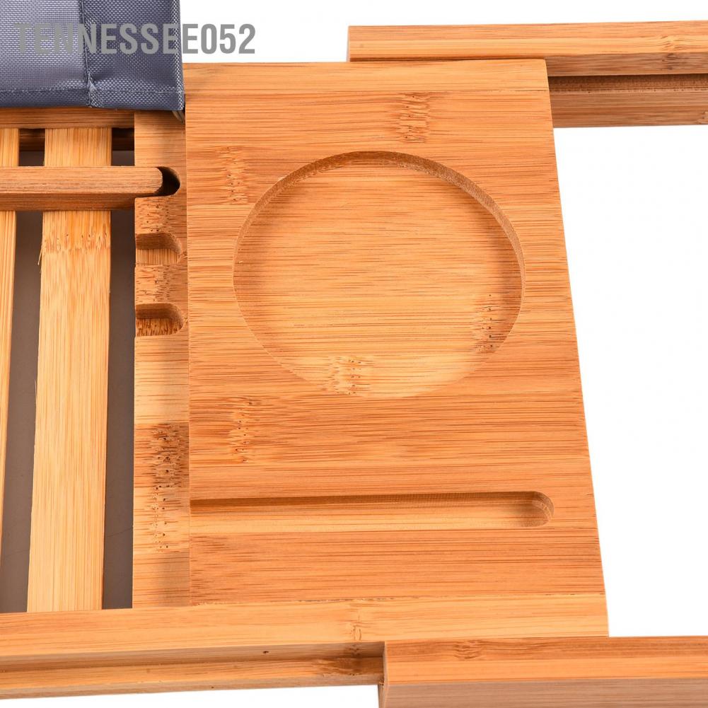 Hàng HOT Khay gác bồn tắm sang chảnh Bằng Gỗ Tre Có Thể Thu Gọn có ngăn đựng nến thơm Cho Nhà Tắm【Tennessee052】