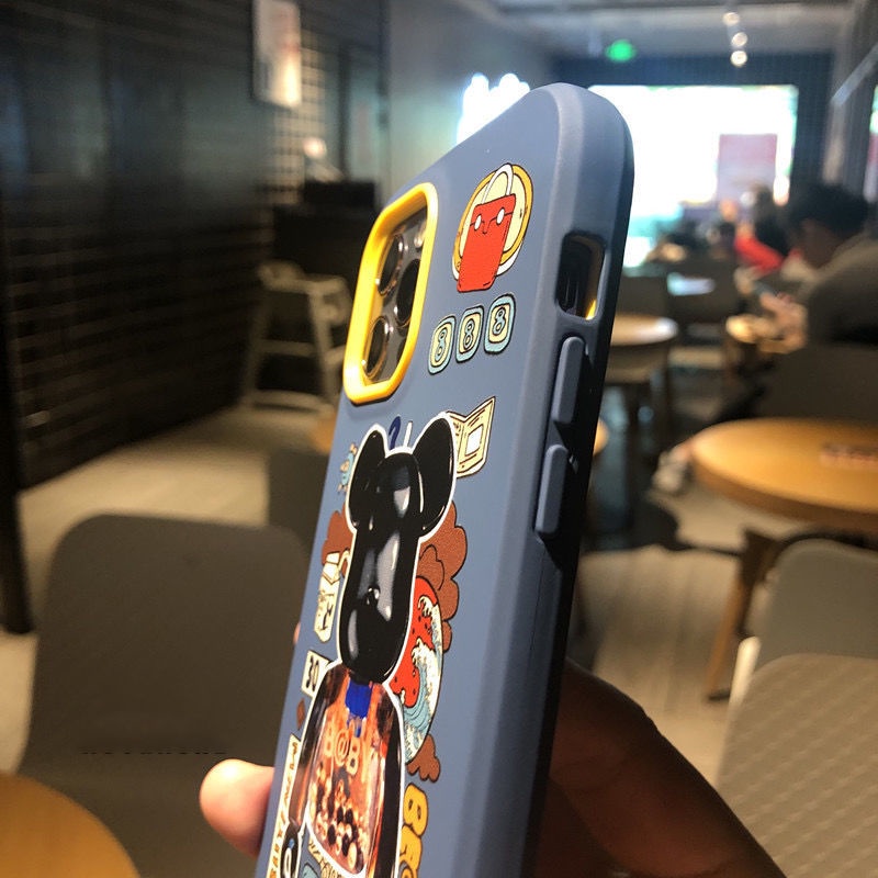 Ốp Điện Thoại Thiết Kế Hình Gấu 3 Trong 1 Cho iphone 7 8 Plus X Xs Xr 13 12 11 Pro Max 8965