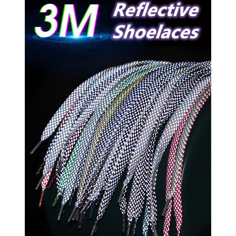 Dây Giày Phản Quang Nhiều Màu Sắc 100/120/140/160CM