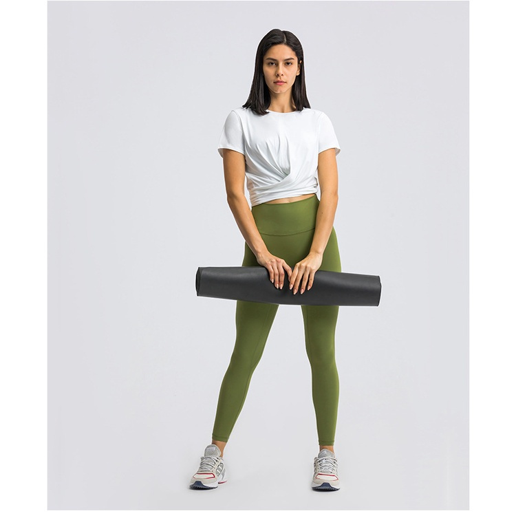 Lululemon Mới Của Yoga Áo Thun Nữ Viền Vượt Qua Phía Sau Dovetail Dây Áo Thun Thể Thao