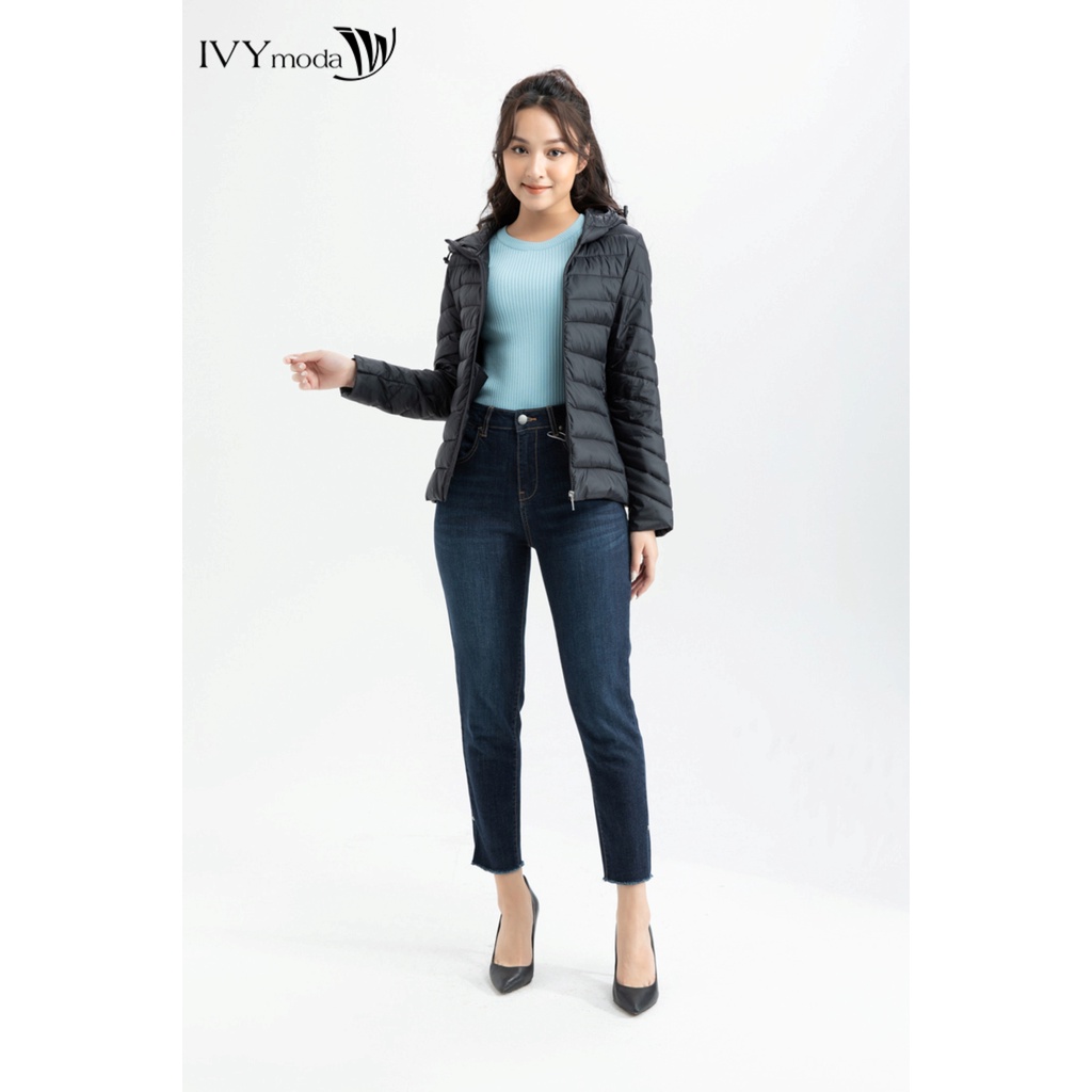 Áo khoác phao nữ lông vũ cổ mũ IVY moda MS 70B7928