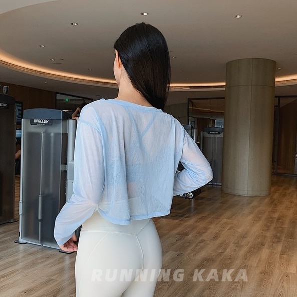 Áo thun yoga BEAUTYTREND mỏng tay dài dáng rộng thoáng khí cho nữ