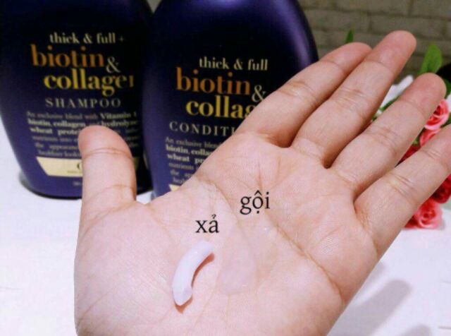 Bộ dầu gội xả Organix Thick & Full Biotin Collagen