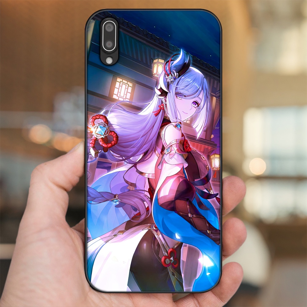 Ốp lưng Vivo Y93 viền đen in hình Shenhe Genshin Impact