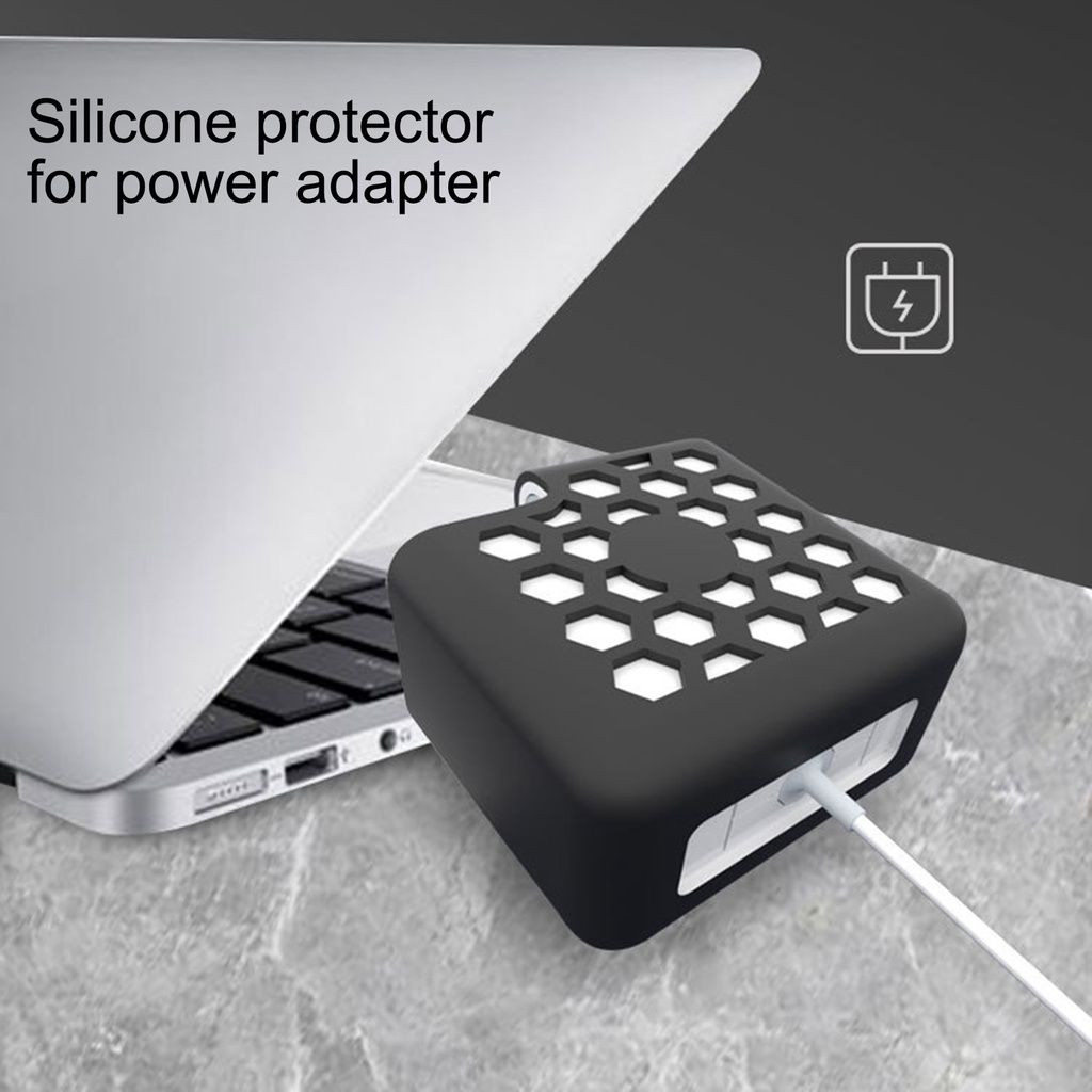 Vỏ bọc silicon mềm bảo vệ bộ sạc máy tính xách tay chống bụi cho MacBook Air/Pro/Touch 13-inch