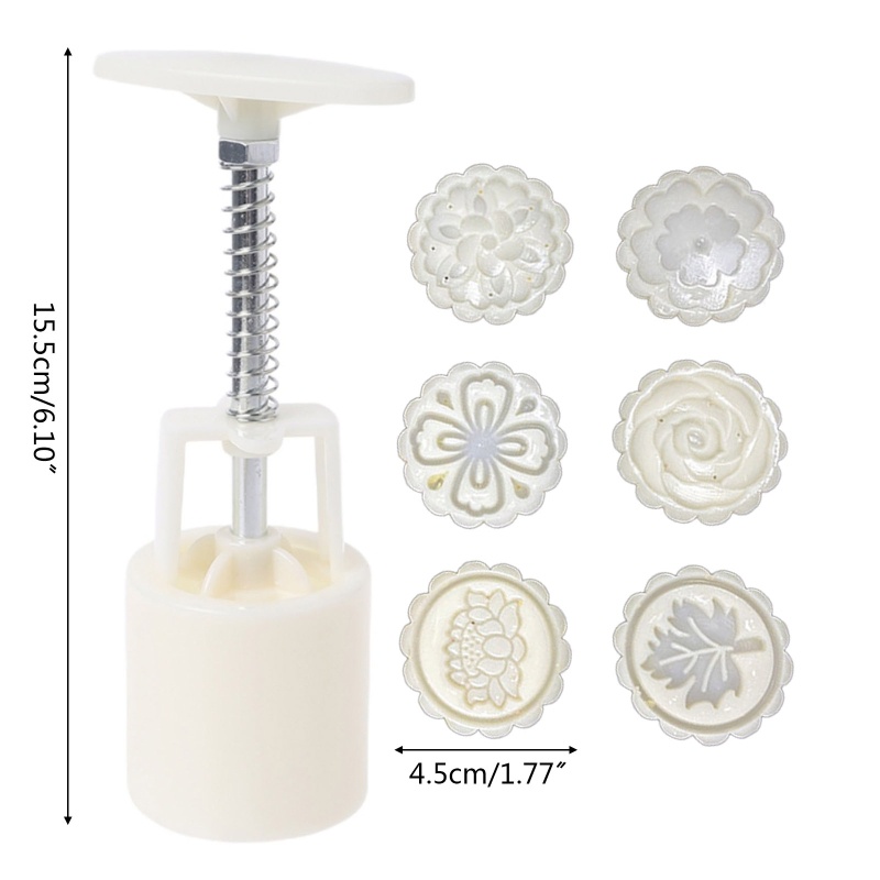 Set 50 Khuôn Làm Bánh Trung Thu Hình Hoa Sen Với 6 Mẫu Khác Nhau