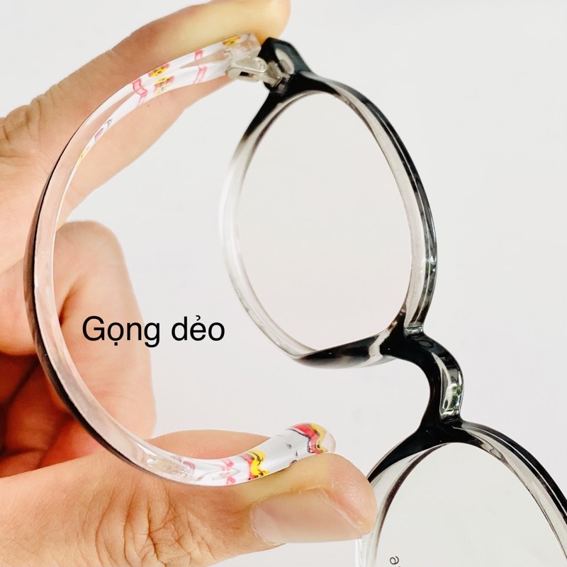 Gọng kính trẻ em nhựa dẻo, nhẹ dáng mắt ôm bo tròn TAMANHOPTIC nhận cắt mắt cận viễn loạn