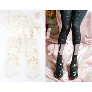 Quần tất Lolita Chòm sao Tất Lolita 80D MS5 (2 màu Đen/Trắng) Pantyhouse