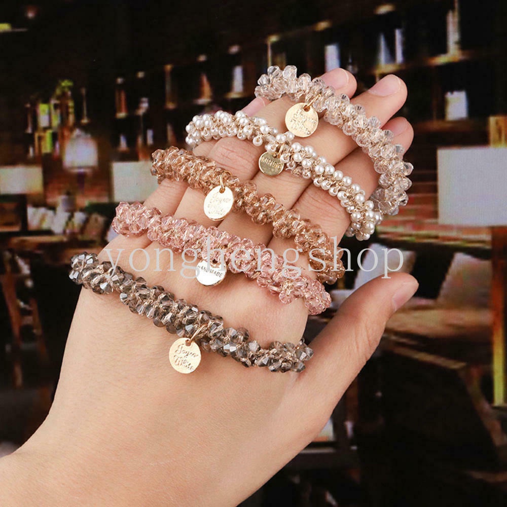 Dây Buộc Tóc Đính Hạt Ngọc Trai Thời Trang Cho Nữ