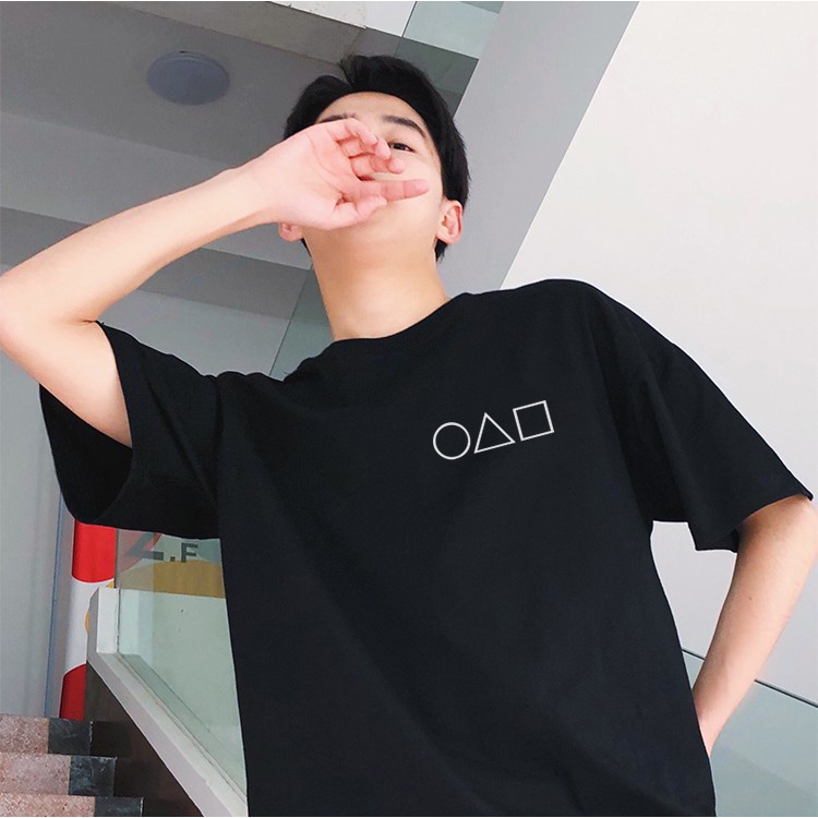 [FREESHIP ĐƠN TỪ 50K] Áo Thun Nam Nữ Hình Vuông Tròn Tam Giác Streetwear Áo Phông Nam Form Rộng Basic Cotton Oversize