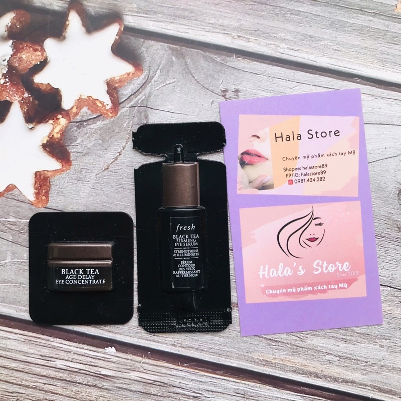 Fresh ✨ Set tinh chất dưỡng và kem dưỡng mắt Black Tea Firming Eye Serum và Age Delay Eye Concentrate