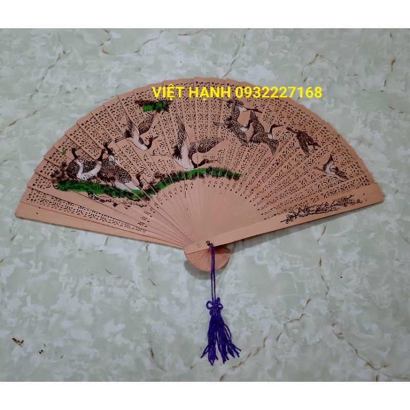 Quạt gỗ thơm - Đồ Hầu Đồng - Cúng lễ - Biểu diễn