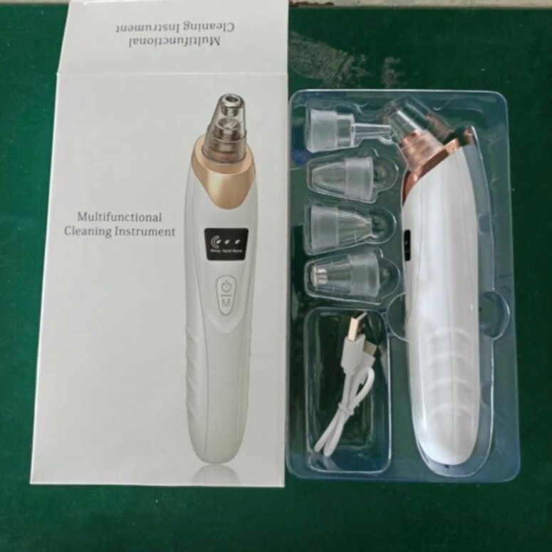 Máy Hút Mụn - Máy Hút Mụn Đầu Đen màn hình led,sạc pin 5 đầu hút SIÊU MẠNH