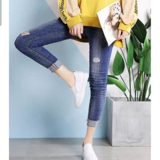 Slipon độn đế 5cm da thật