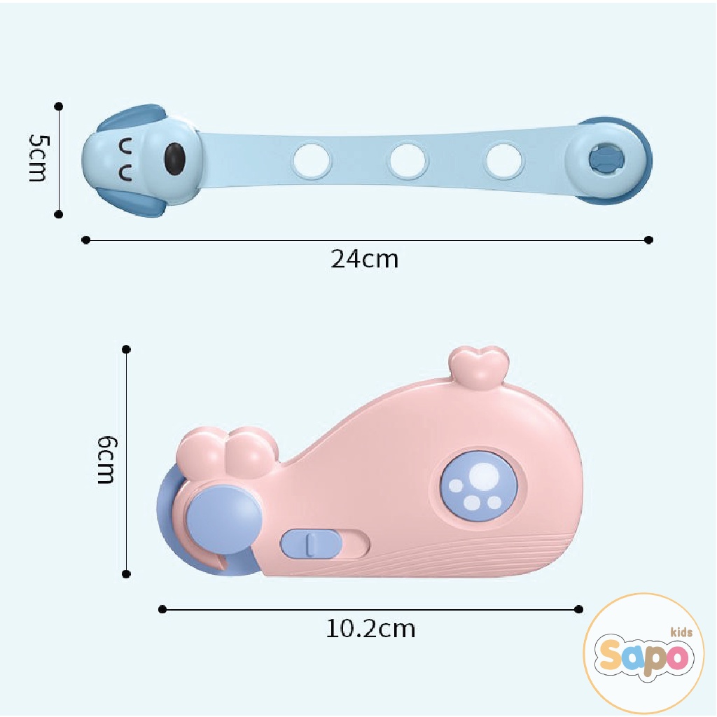 Khoá bảo vệ an toàn,Khoá tủ lạnh, Khoá ngăn kéo chống kẹp tay cho bé hình chú chó SAPO KIDS