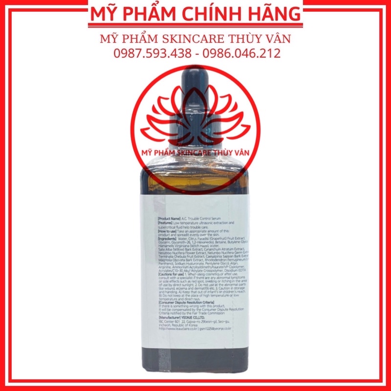 Serum Làm Dịu Da Mụn Sần Bì Hàn Quốc Chính Hãng LEAU CLAIRE 100ml