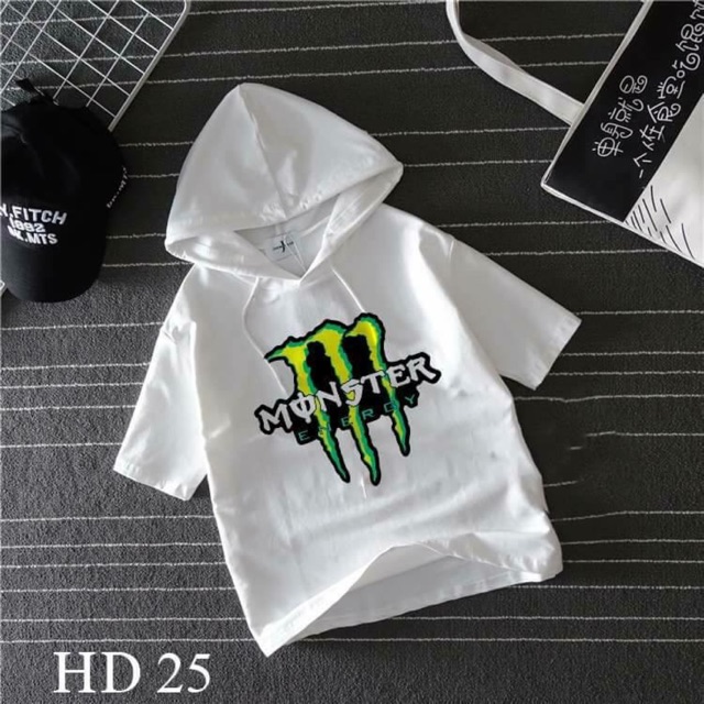 Áo tay lỡ nón monsters