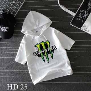 Áo tay lỡ nón monsters