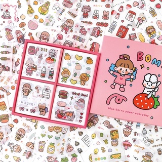 Hộp sticker 100 tờ 1000 miếng bomm