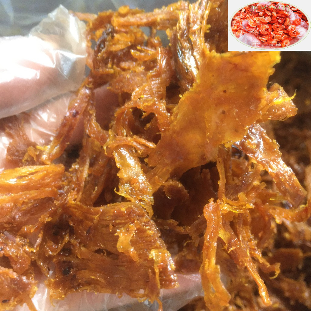 - Khô cá mực xé cay/ Mực rối/ Mực xé sợi ngon - Hải sản Cô Tô